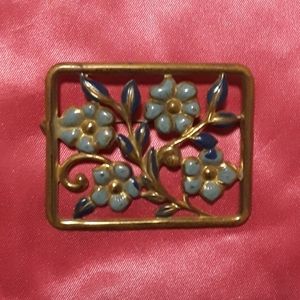 1800's Gilt and Enameled Brooch